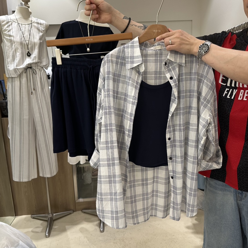MELO東大門㊣代購女裝新品25春夏人氣熱賣推薦套裝三件套套裝MELO套裝圖色2