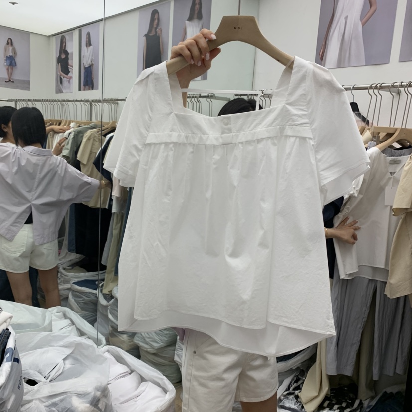 MOI-A東大門㊣直郵女裝新款推薦時尚休閑職業真品襯衫蕾絲衫MOI-A襯衫/蕾絲衫圖色2