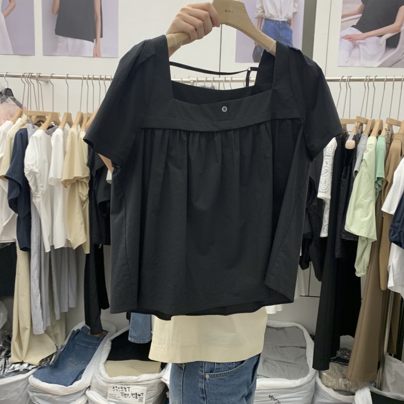 MOI-A東大門㊣直郵女裝新款推薦時尚休閑職業真品襯衫蕾絲衫MOI-A襯衫/蕾絲衫圖色3