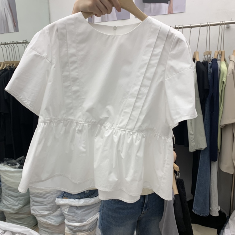 MOI-A東大門㊣直郵女士新款人氣25春夏職業真品襯衫蕾絲衫MOI-A襯衫/蕾絲衫圖色2