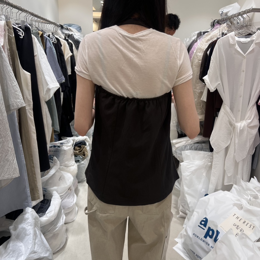 THE REST韓國直郵㊣女裝新款熱賣時尚職業真品休閑吊帶背心THE REST/UNNOEUD吊帶/背心