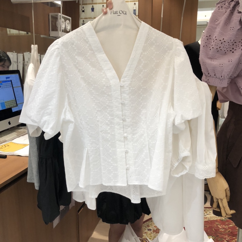 OGI東大門㊣實拍女裝新款25春夏推薦熱賣休閑人氣襯衫蕾絲衫FLat OGI襯衫/蕾絲衫