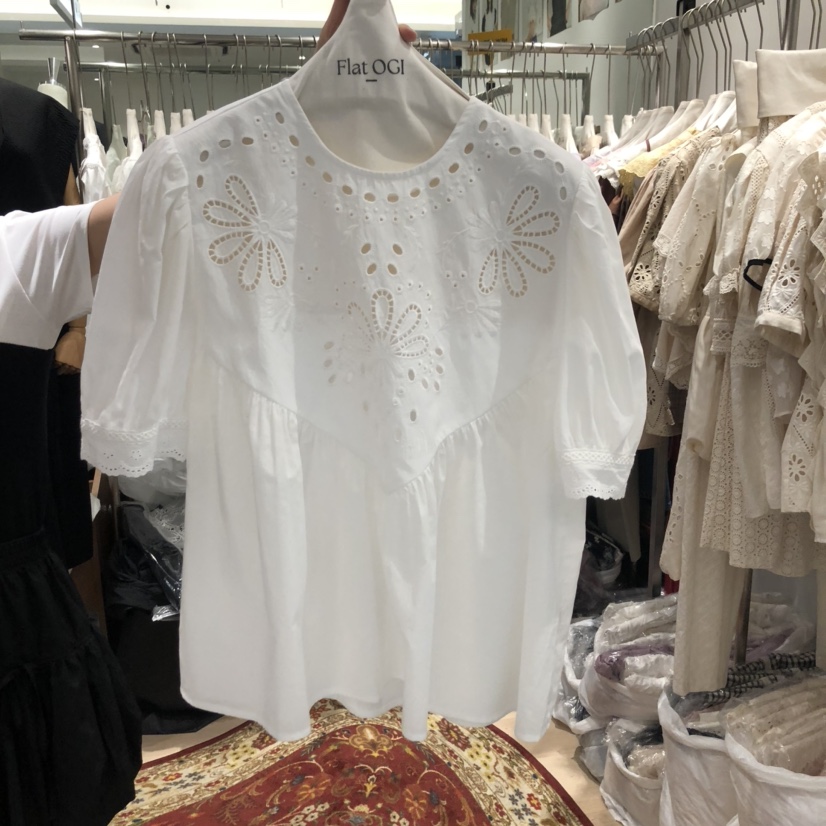 OGI韓國代購㊣女士新品人氣真品熱賣推薦時尚職業襯衫蕾絲衫FLat OGI襯衫/蕾絲衫圖色2
