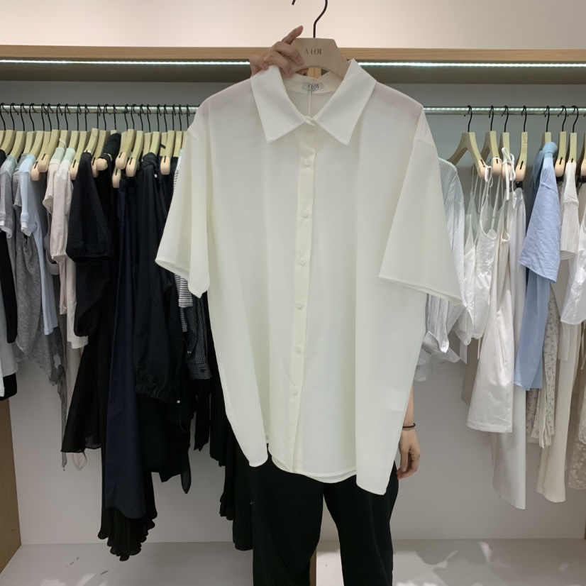 ALOT東大門㊣實拍女士新品熱賣時尚25春夏人氣職業襯衫蕾絲衫A LOT襯衫/蕾絲衫圖色2