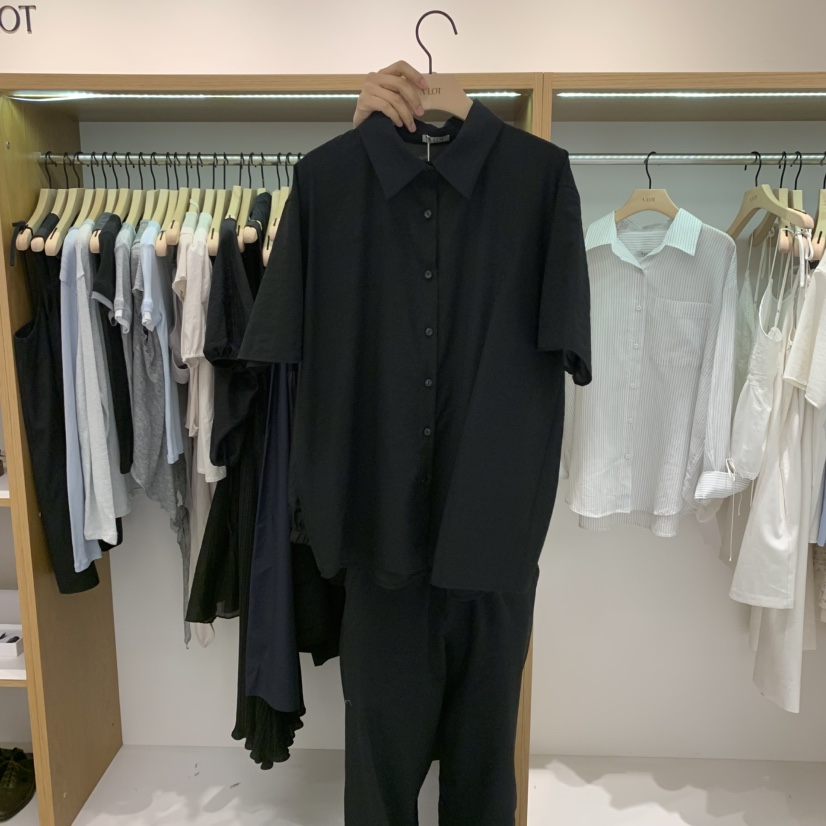 ALOT東大門㊣實拍女士新品熱賣時尚25春夏人氣職業襯衫蕾絲衫A LOT襯衫/蕾絲衫圖色3