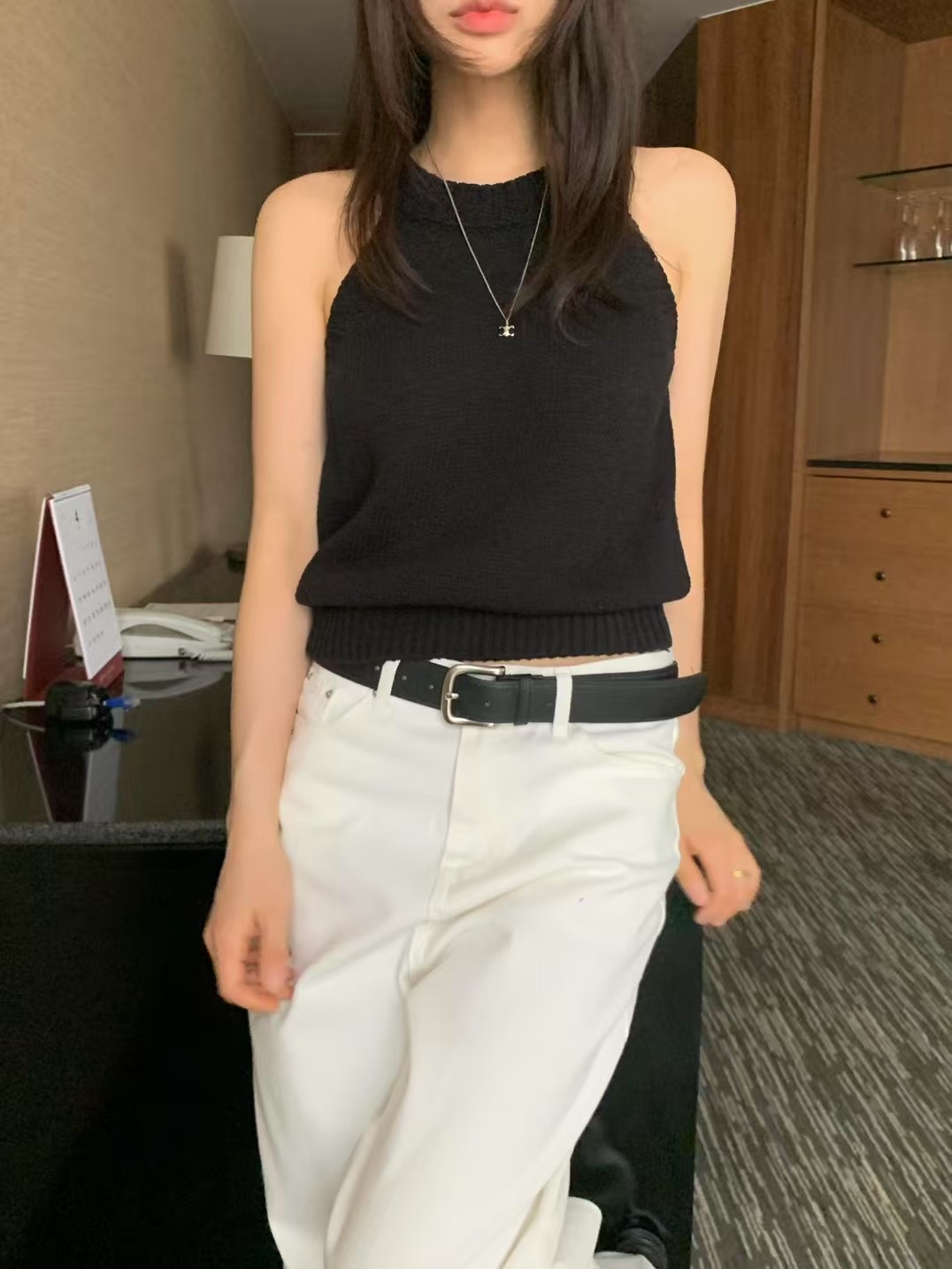 WELL ROW-T東大門㊣代購女士新品休閑熱賣時尚職業吊帶背心WELL ROW-T吊帶/背心