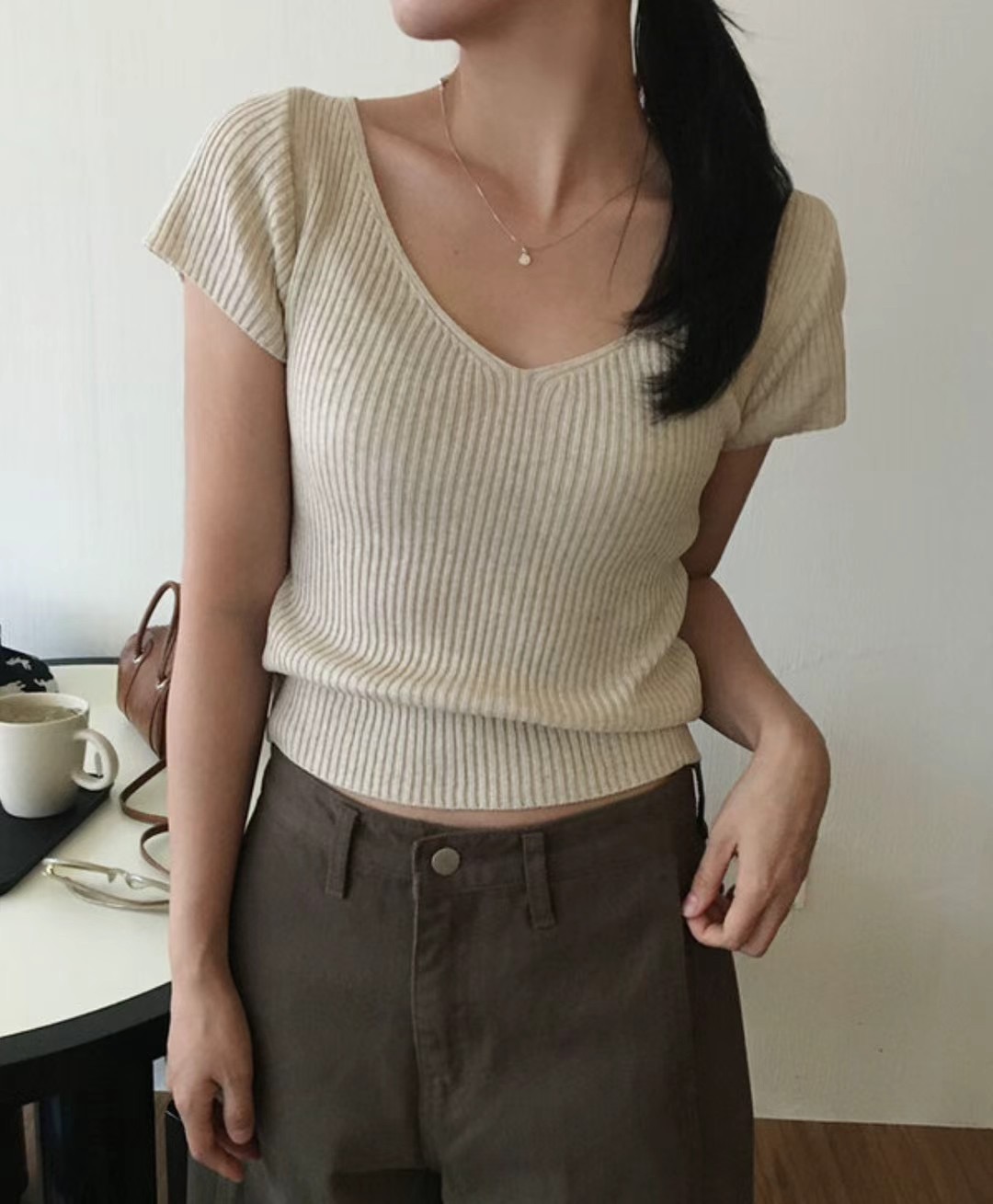 WELL ROW-T東大門㊣直郵女裝新款25春夏時尚職業休閑針織衫WELL ROW-T針織衫圖色2