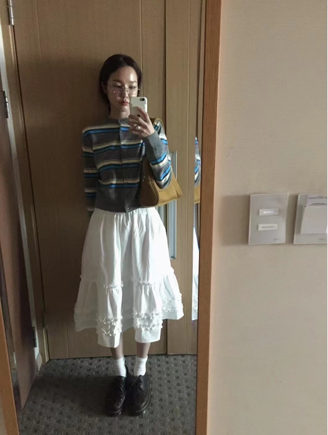 MONMOUTH韓國直郵㊣女裝新款時尚熱賣真品休閑半身裙中短裙MONMOUTH半身裙/中短裙