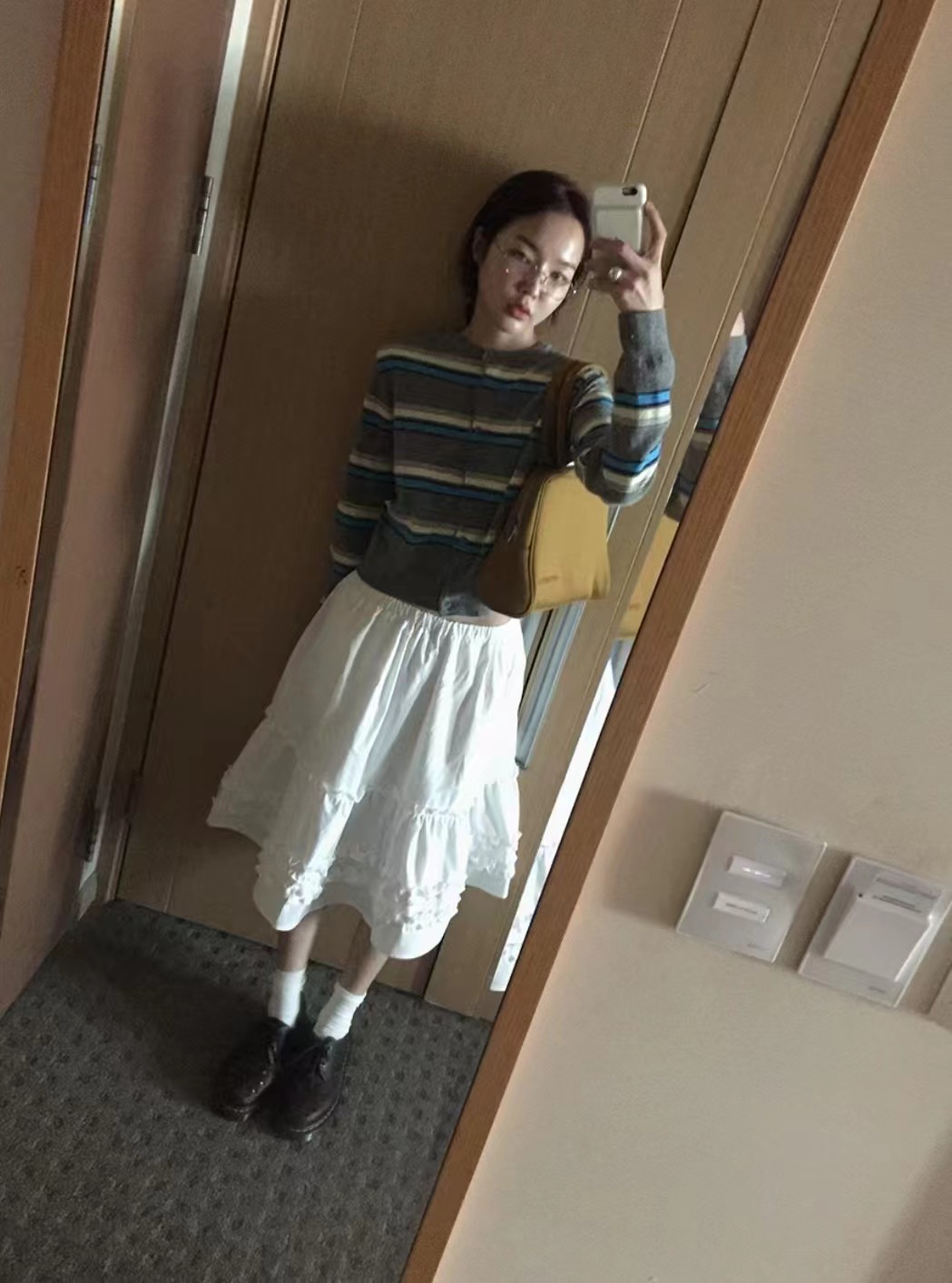 MONMOUTH韓國直郵㊣女裝新款時尚熱賣真品休閑半身裙中短裙MONMOUTH半身裙/中短裙