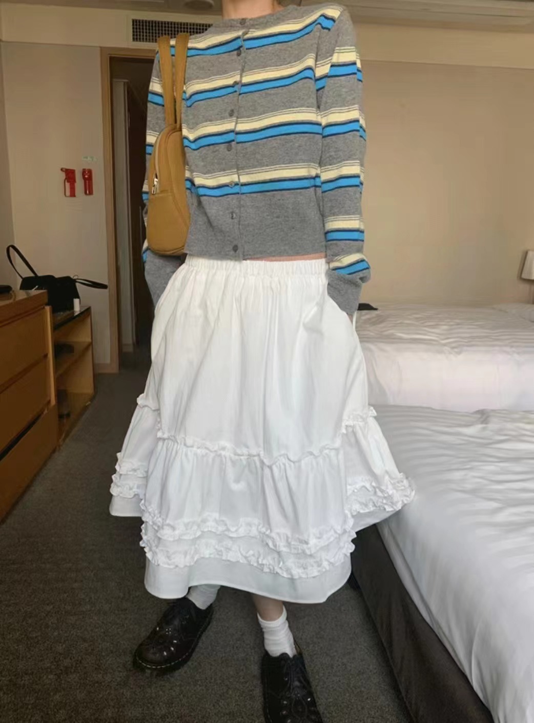 MONMOUTH韓國直郵㊣女裝新款時尚熱賣真品休閑半身裙中短裙MONMOUTH半身裙/中短裙