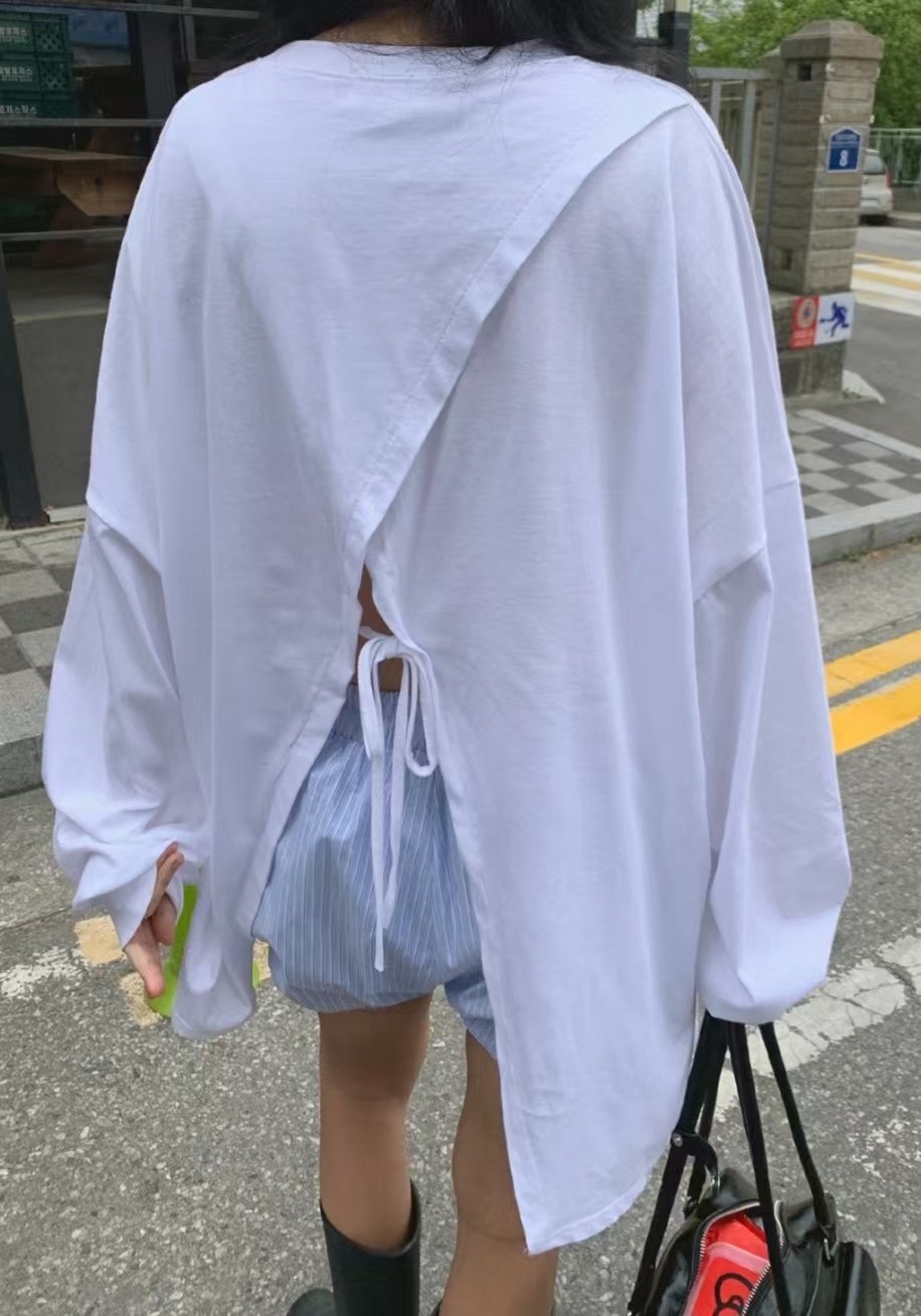 AZIT東大門㊣實拍女裝新品25春夏人氣推薦真品時尚熱賣長袖T恤AZIT長袖T恤