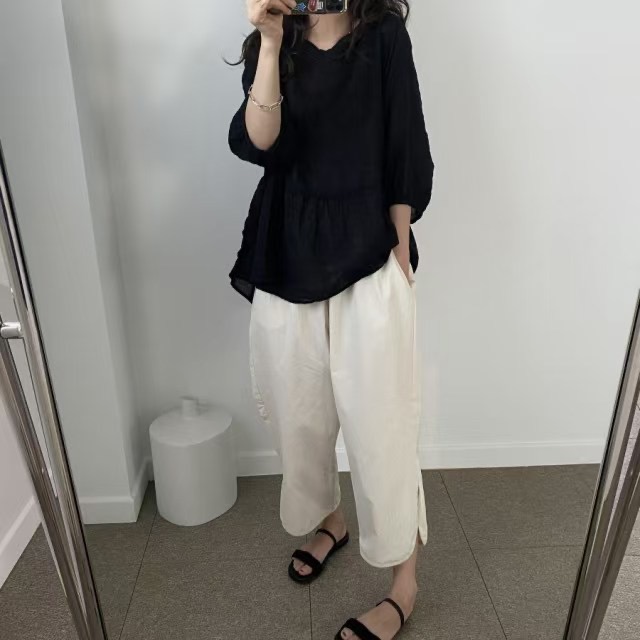 AZIT東大門㊣直郵女裝新品推薦真品職業人氣25春夏時尚休閑褲AZIT休閑褲