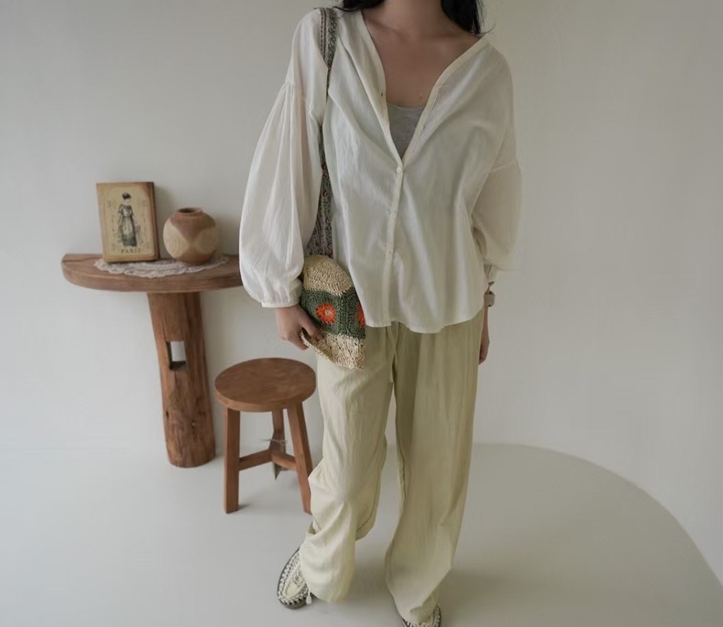 AZIT韓國代購㊣女士新品熱賣推薦休閑25春夏真品襯衫蕾絲衫AZIT襯衫/蕾絲衫