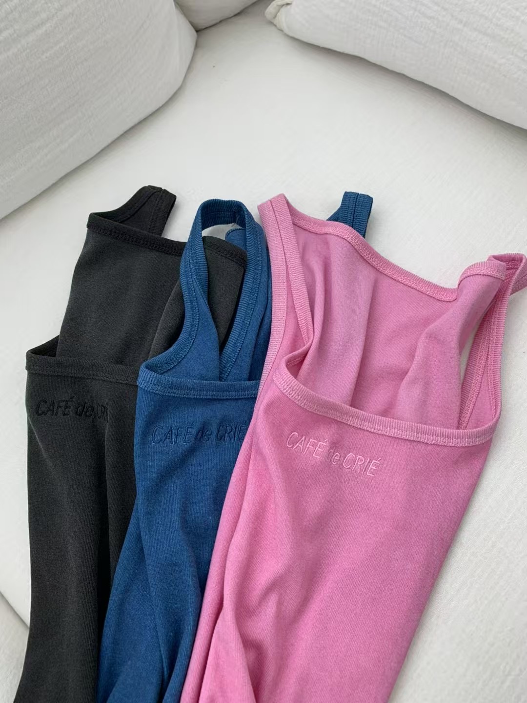 JOA東大門㊣代購女士新品25春夏職業休閑時尚人氣吊帶背心刺繡JOA吊帶/背心