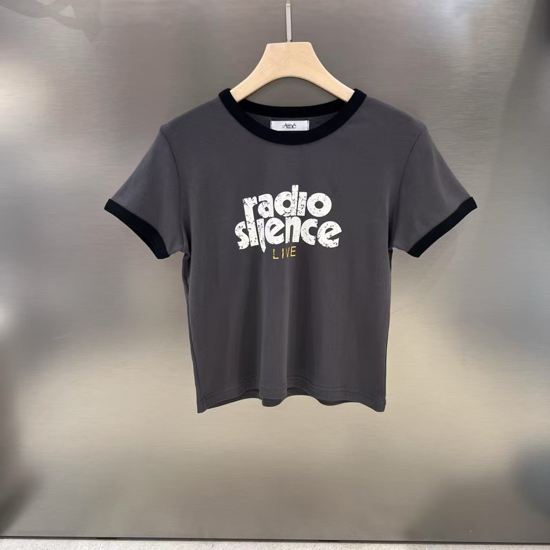 REVE-OT東大門㊣實拍女裝新款25春夏休閑職業推薦人氣熱賣T恤AtheT恤圖色2