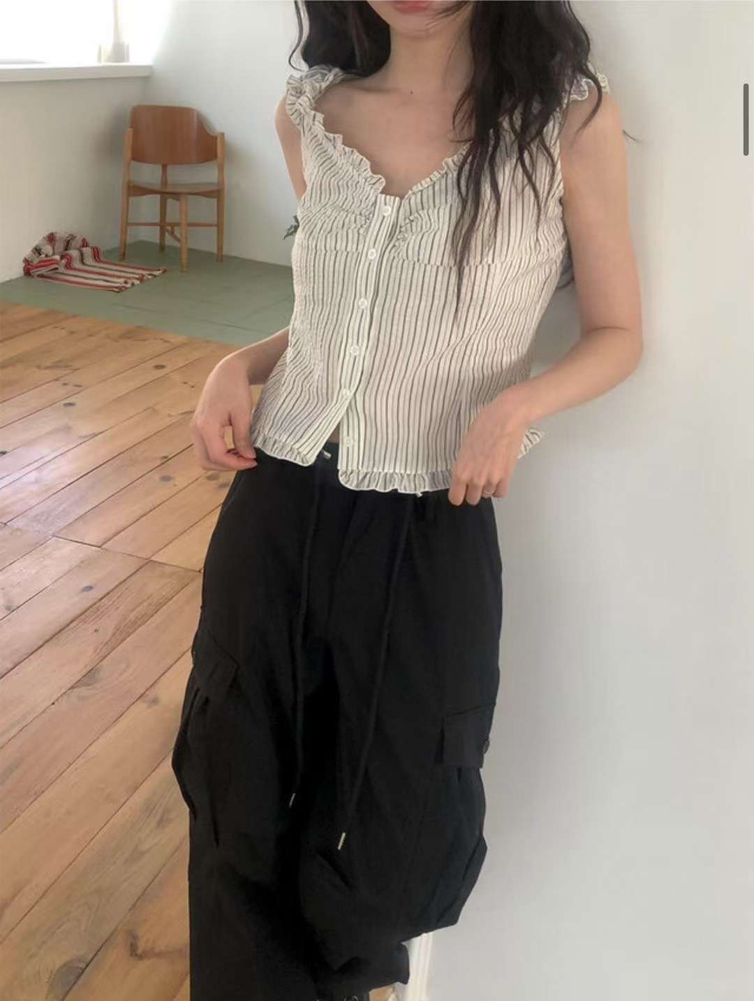 REVE-OT東大門㊣實拍女裝新品真品時尚推薦熱賣職業吊帶背心Athe吊帶/背心