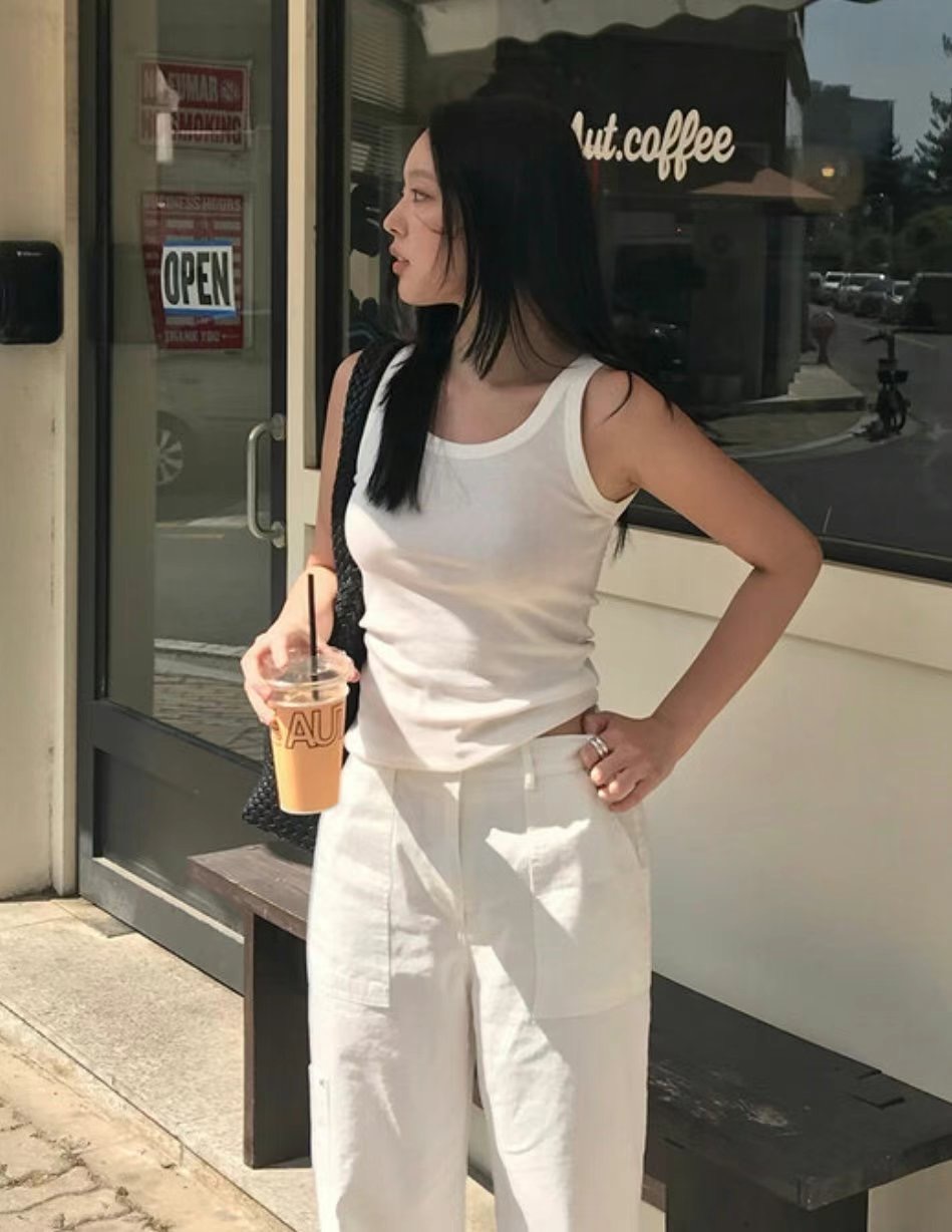 ALAMODE韓國代購㊣女士新品25春夏推薦時尚職業熱賣吊帶背心ALAMODE吊帶/背心