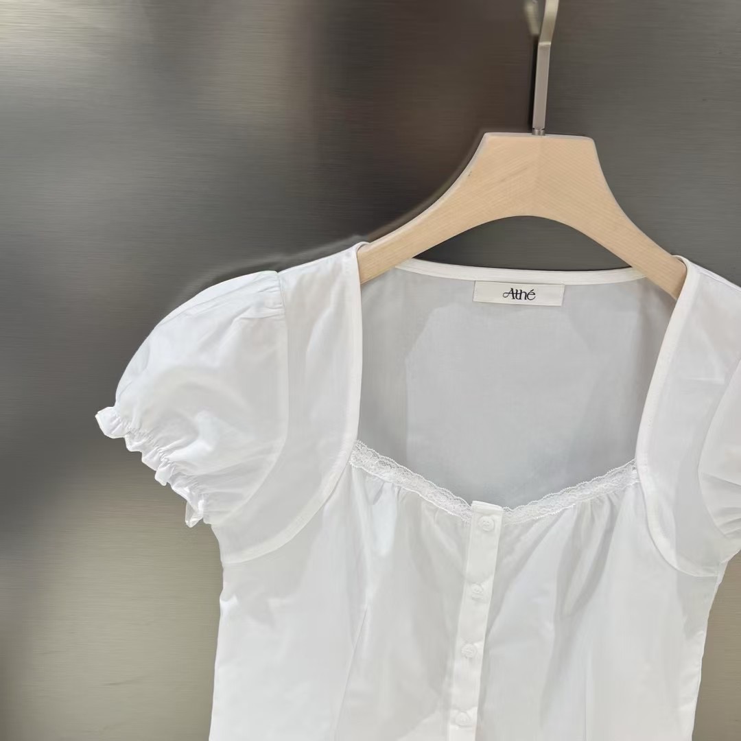 REVE-OT東大門㊣直郵女士新品25春夏職業人氣休閑襯衫蕾絲衫Athe襯衫/蕾絲衫