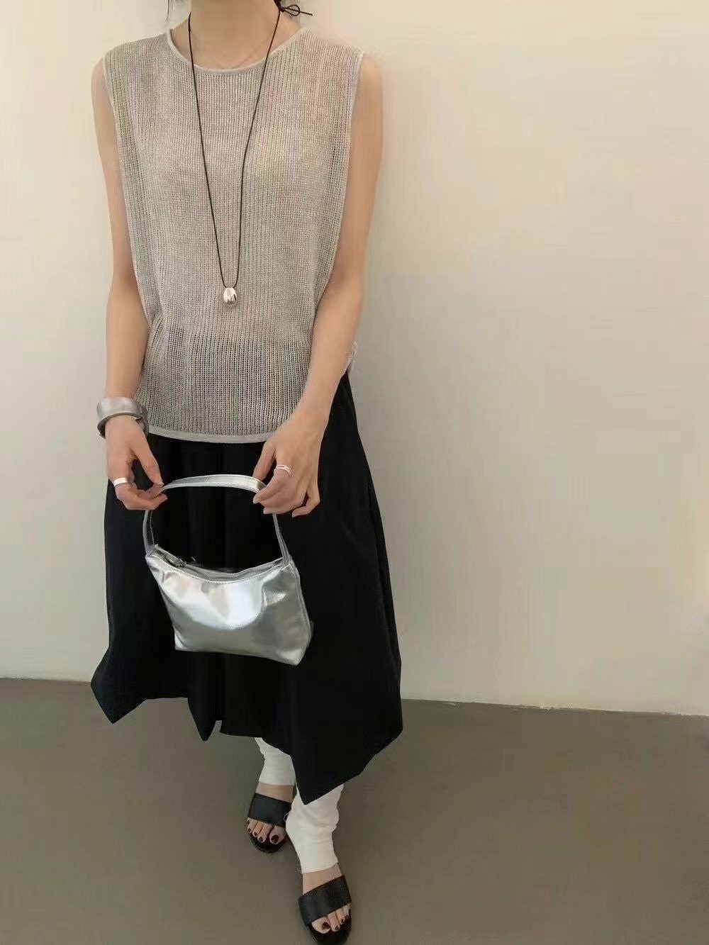 ALAMODE東大門㊣代購女士新品職業休閑推薦吊帶背心不含內搭ALAMODE吊帶/背心圖色3