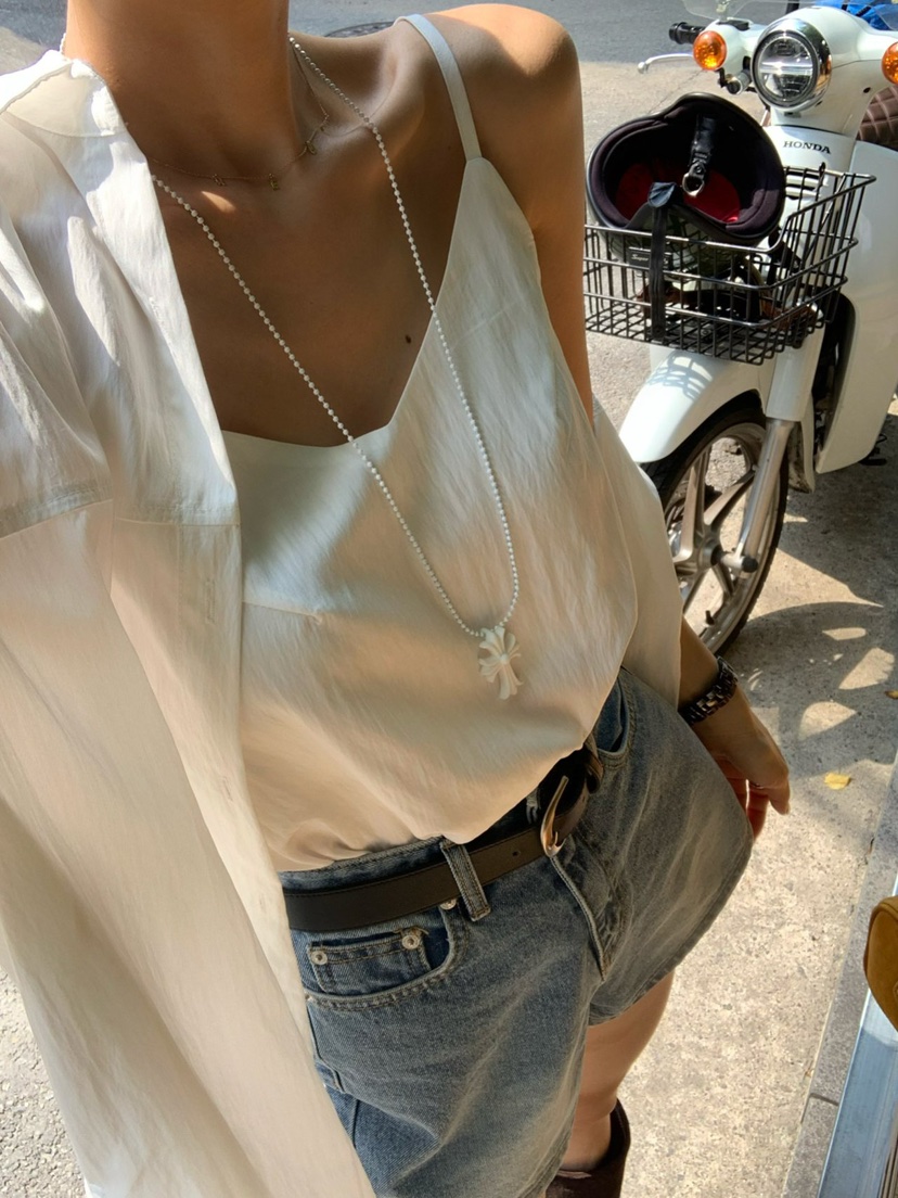REVE CITE-L東大門㊣代購女士新品休閑推薦25春夏吊帶背心REVE CITE吊帶/背心