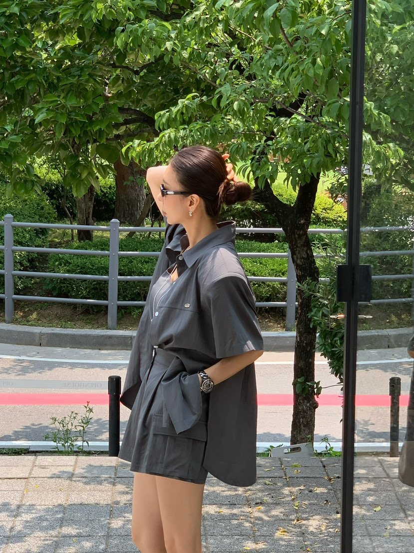 REVE CITE-L東大門㊣代購女裝新品推薦職業熱賣時尚短褲口袋REVE CITE短褲