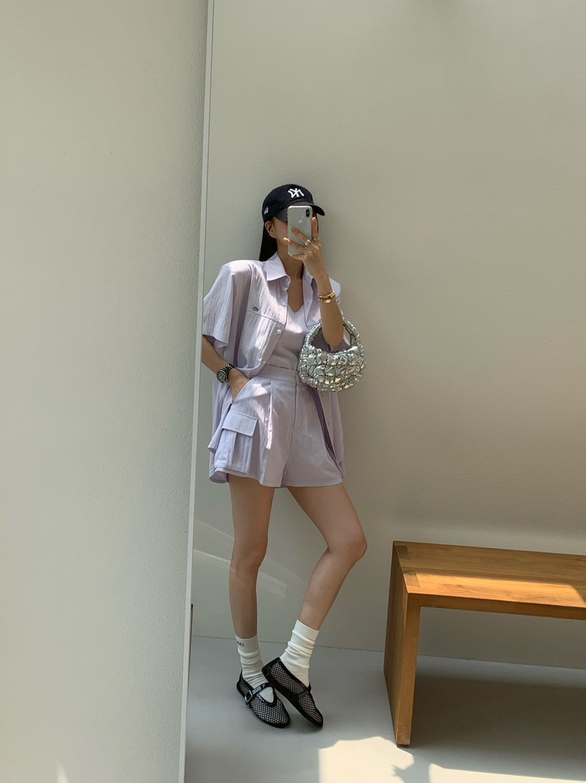 REVE CITE-L東大門㊣代購女裝新品推薦職業熱賣時尚短褲口袋REVE CITE短褲