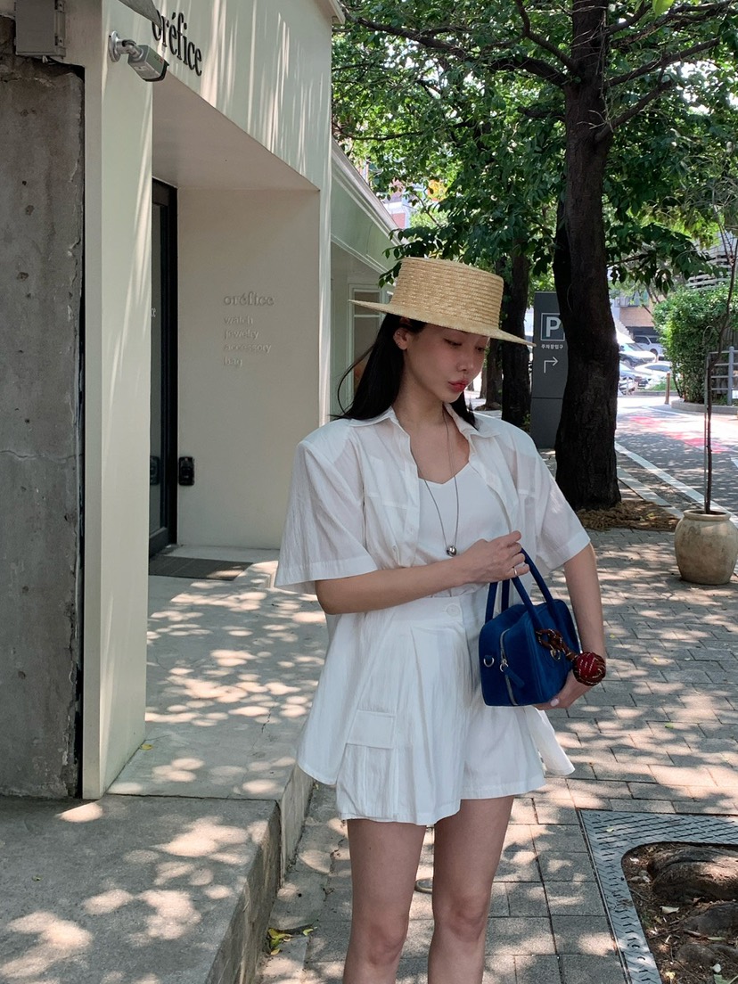 REVE CITE-L東大門㊣代購女裝新品推薦職業熱賣時尚短褲口袋REVE CITE短褲