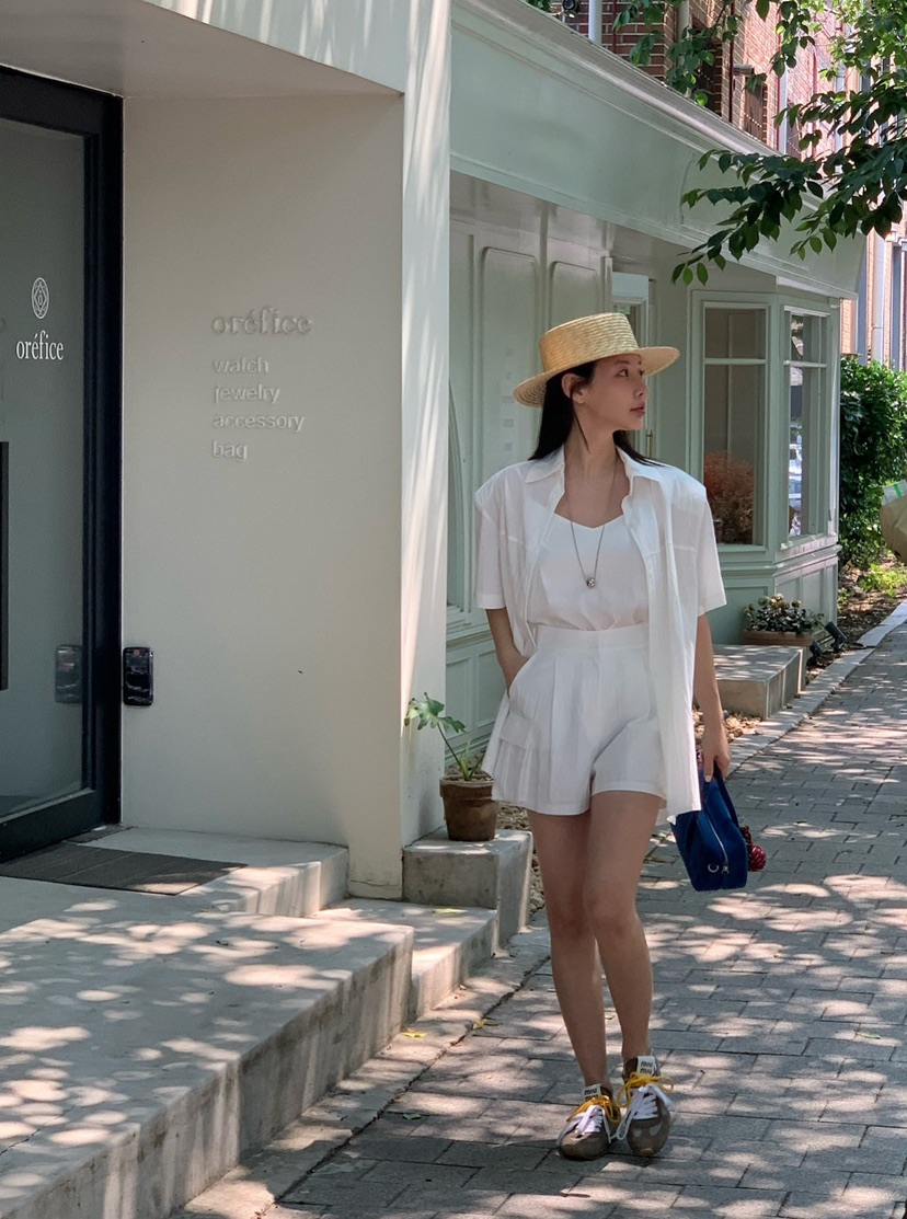 REVE CITE-L東大門㊣代購女裝新品推薦職業熱賣時尚短褲口袋REVE CITE短褲