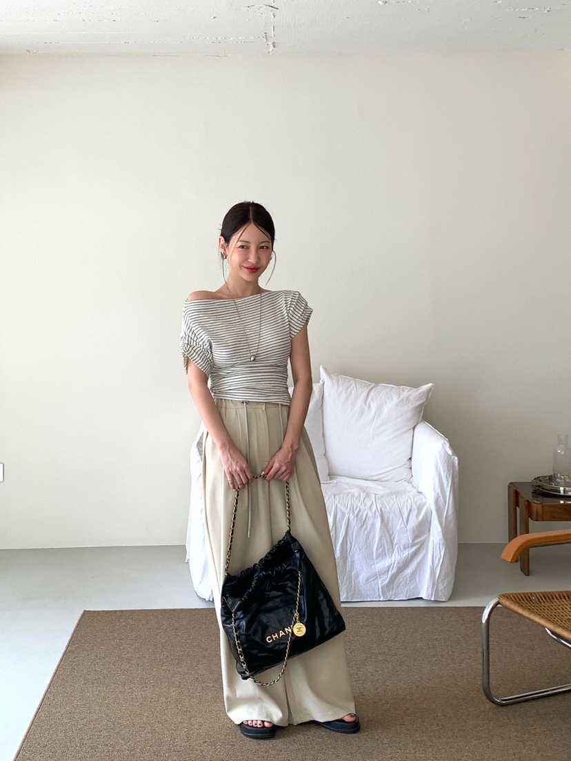 REVE CITE-L東大門㊣直郵女士新款熱賣時尚25春夏T恤褶皺REVE CITET恤