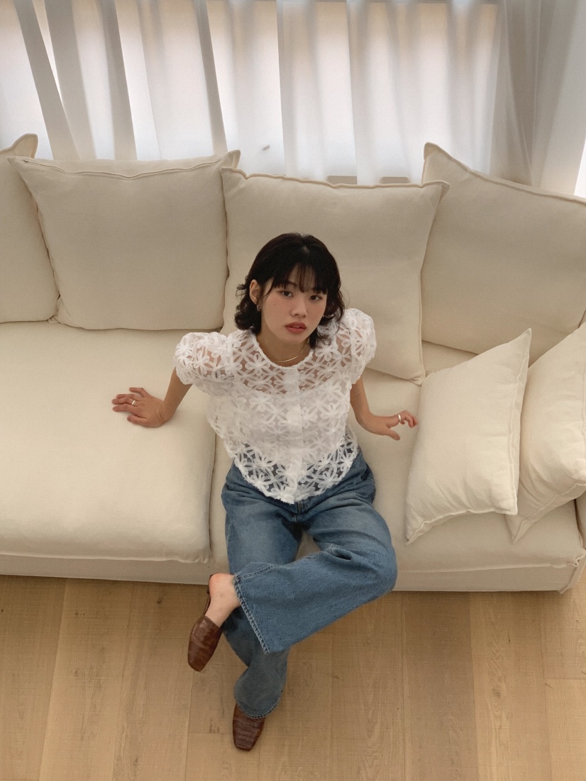 SLAT東大門㊣直郵女裝新品真品熱賣時尚推薦休閑襯衫蕾絲衫SLAT襯衫/蕾絲衫
