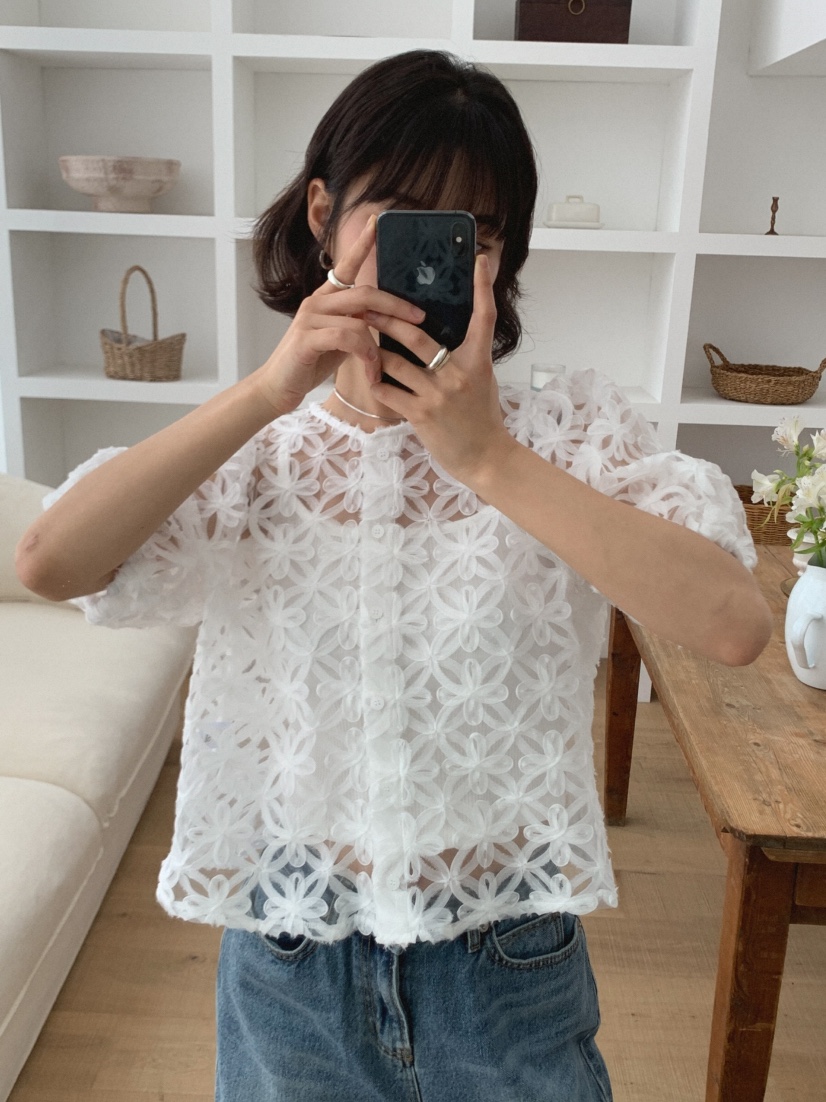 SLAT東大門㊣直郵女裝新品真品熱賣時尚推薦休閑襯衫蕾絲衫SLAT襯衫/蕾絲衫