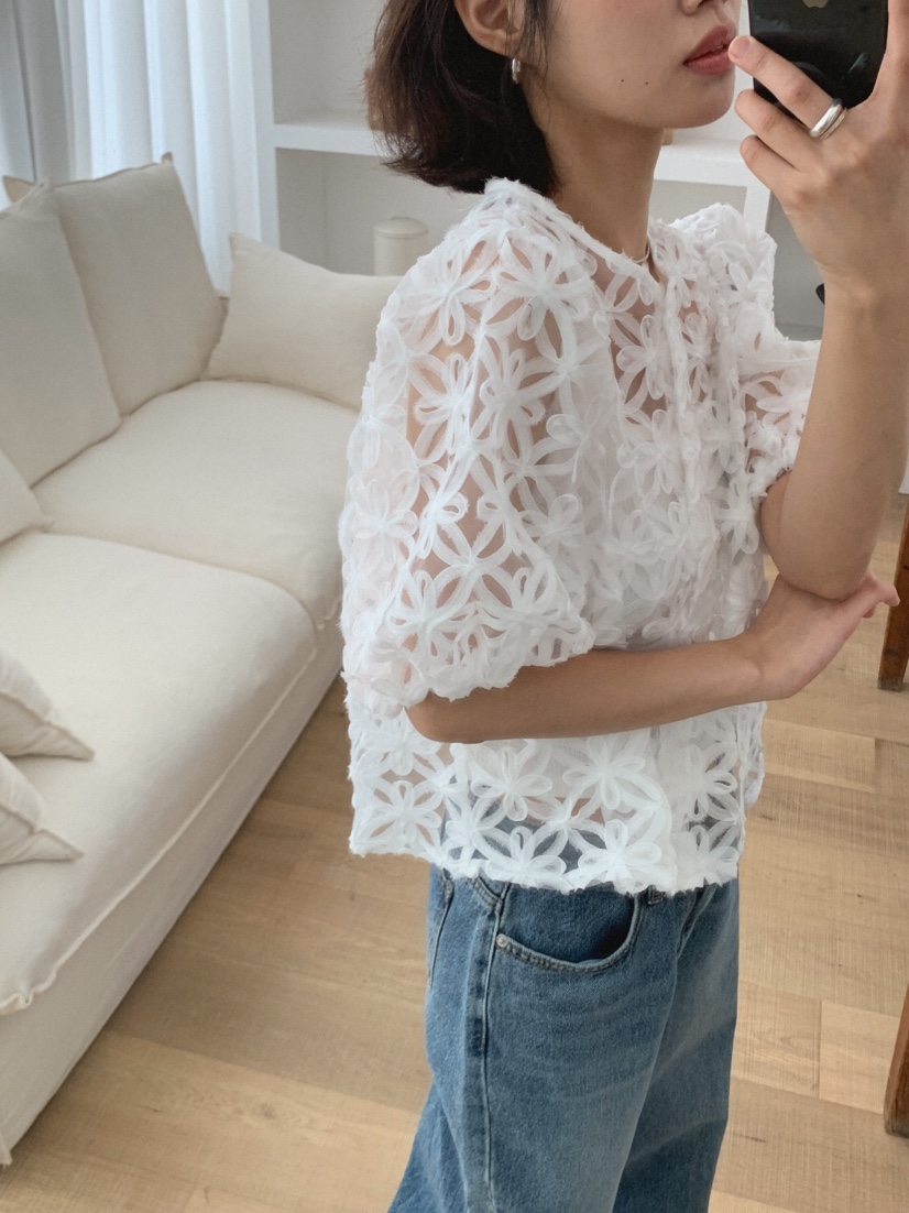 SLAT東大門㊣直郵女裝新品真品熱賣時尚推薦休閑襯衫蕾絲衫SLAT襯衫/蕾絲衫