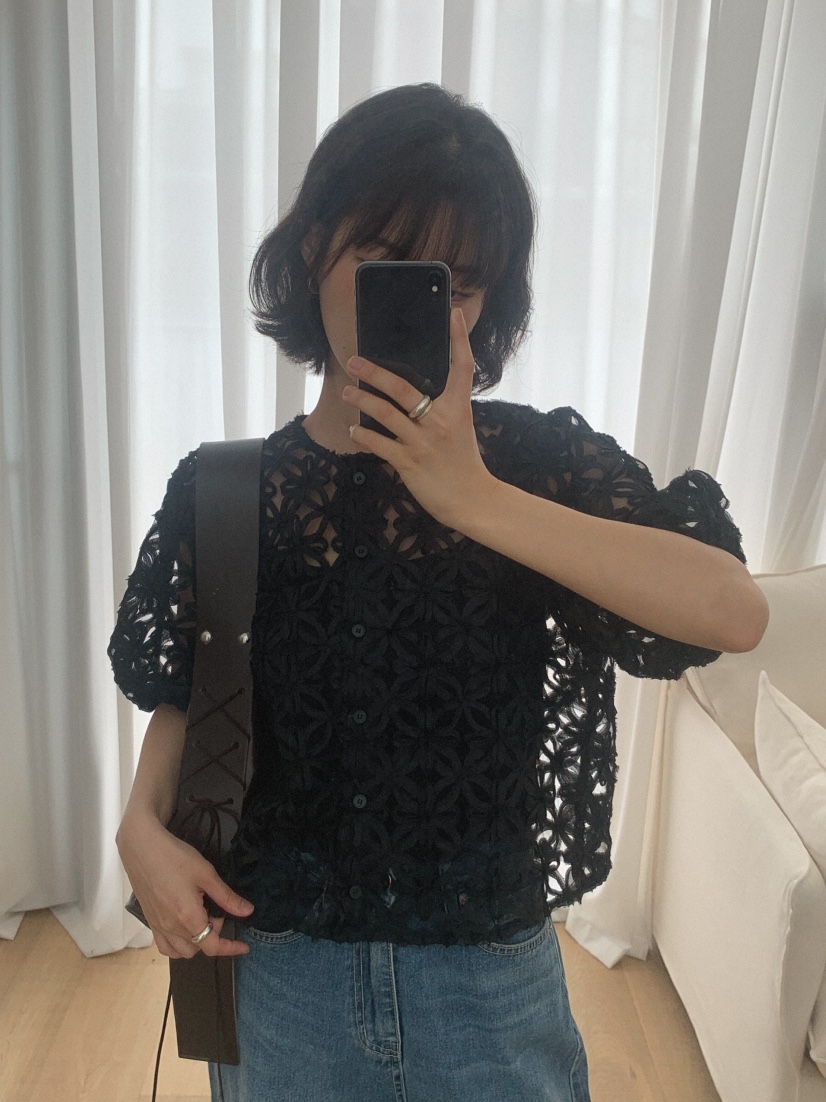 SLAT東大門㊣直郵女裝新品真品熱賣時尚推薦休閑襯衫蕾絲衫SLAT襯衫/蕾絲衫