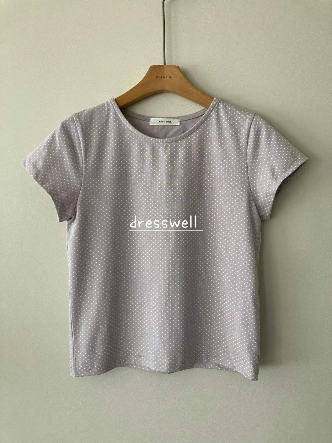 DRESSWELL東大門㊣直郵女裝新品時尚真品休閑25春夏職業T恤DRESSWELLT恤圖色2