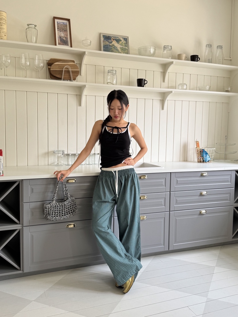 SUNDER MARKET東大門㊣實拍女裝新品25春夏休閑真品休閑褲SUNDER MARKET休閑褲