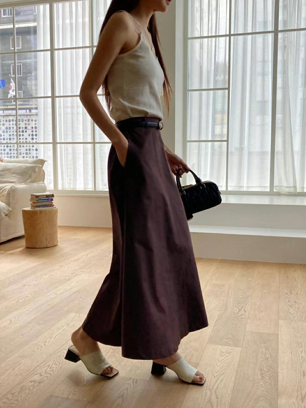 DRESSWELL東大門㊣代購女裝新品推薦時尚人氣職業長裙不含腰帶DRESSWELL長裙