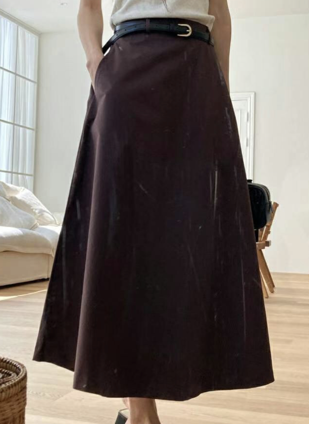 DRESSWELL東大門㊣代購女裝新品推薦時尚人氣職業長裙不含腰帶DRESSWELL長裙圖色2