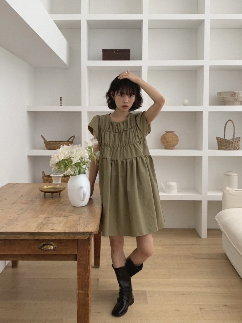 SLAT韓國直郵㊣女士新品人氣休閑推薦職業真品時尚熱賣連衣裙SLAT連衣裙