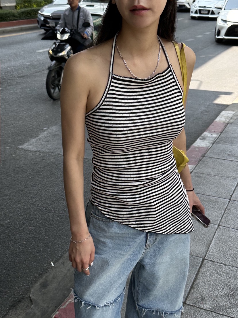 SUNDER MARKET東大門㊣實拍女士新品25春夏時尚真品吊帶背心SUNDER MARKET吊帶/背心