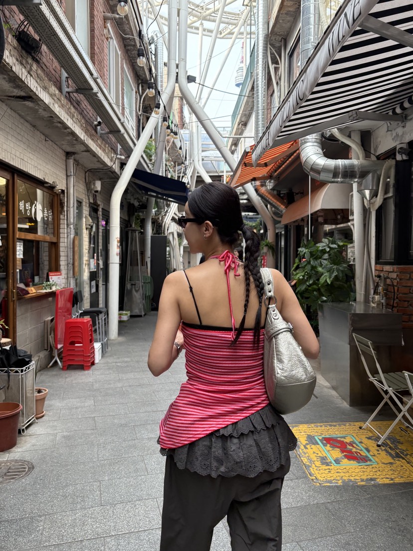 SUNDER MARKET東大門㊣實拍女士新品25春夏時尚真品吊帶背心SUNDER MARKET吊帶/背心