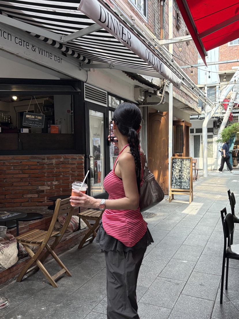 SUNDER MARKET東大門㊣實拍女士新品25春夏時尚真品吊帶背心SUNDER MARKET吊帶/背心