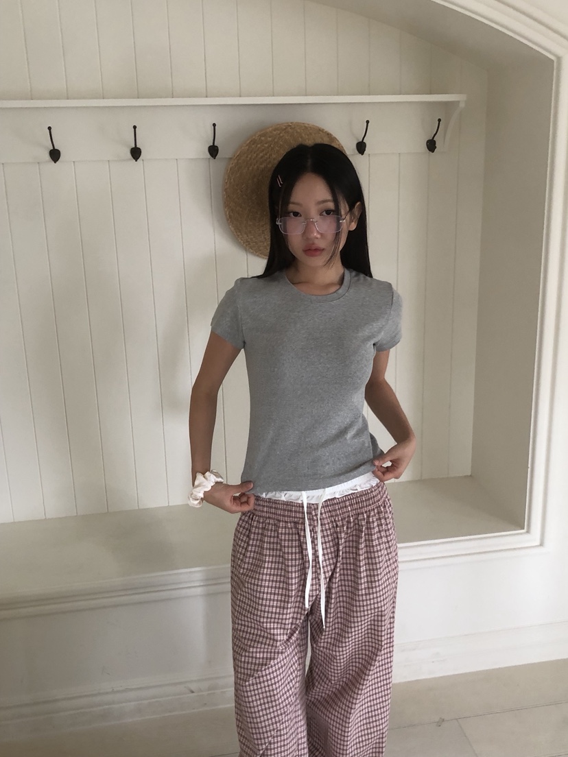 SUNDER MARKET東大門㊣代購女士新款休閑職業熱賣25春夏T恤SUNDER MARKETT恤圖色2