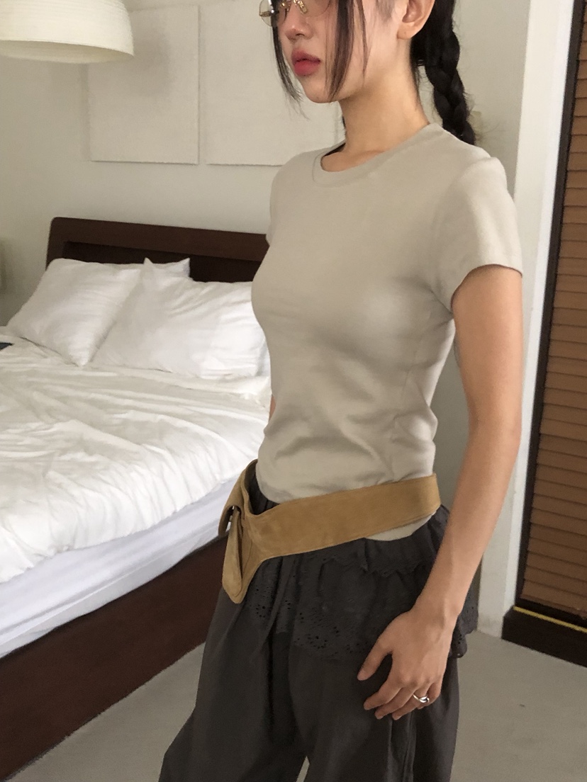 SUNDER MARKET東大門㊣代購女士新款休閑職業熱賣25春夏T恤SUNDER MARKETT恤圖色3