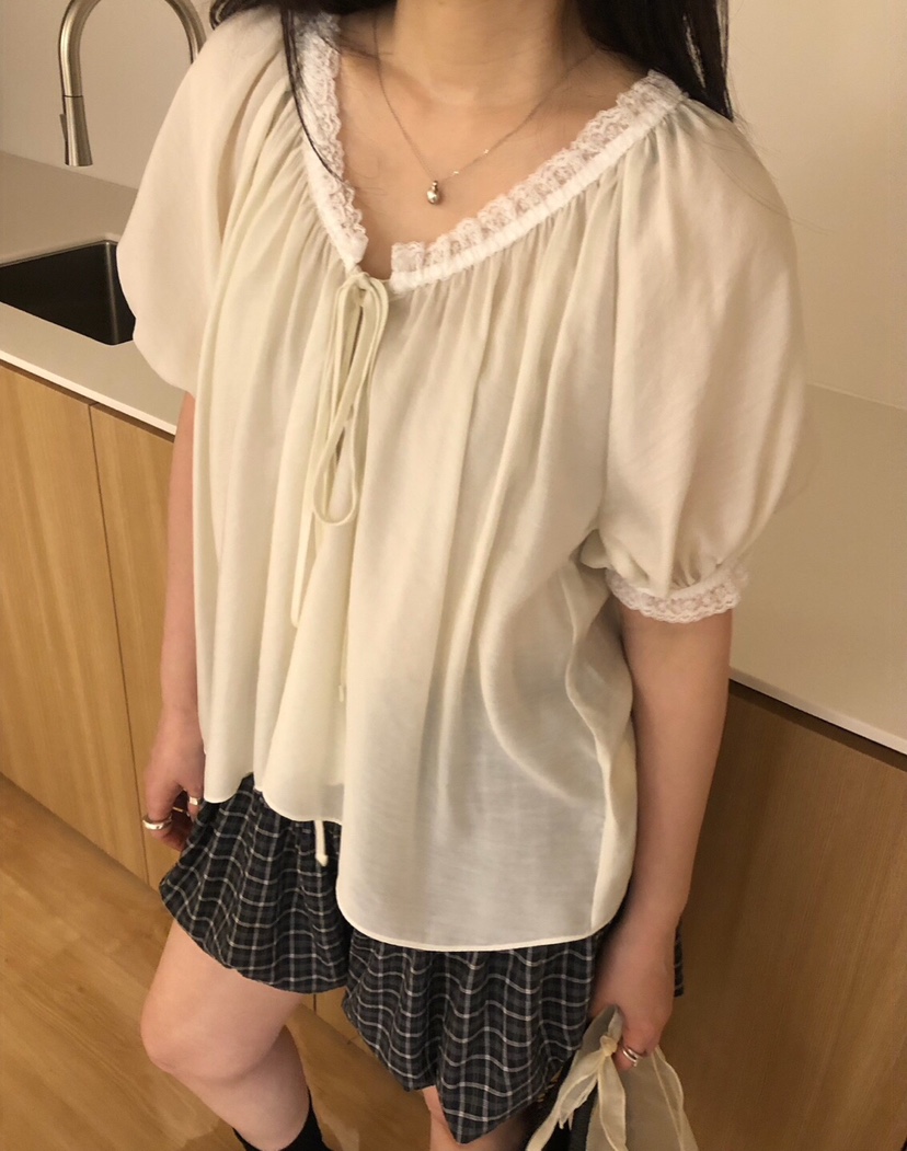 MELTED-P東大門㊣代購女裝新品休閑真品人氣職業襯衫蕾絲衫MELTED-P襯衫/蕾絲衫