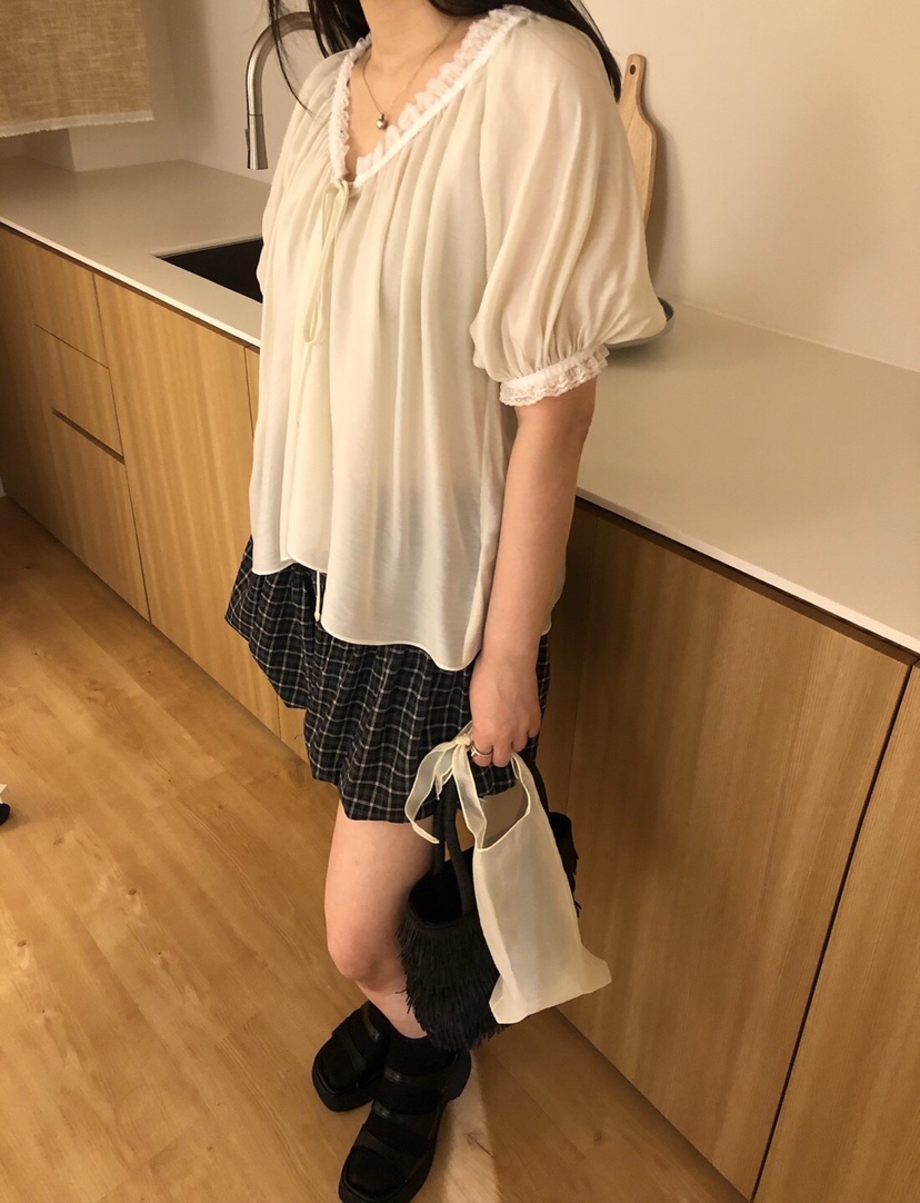 MELTED-P東大門㊣代購女裝新品休閑真品人氣職業襯衫蕾絲衫MELTED-P襯衫/蕾絲衫