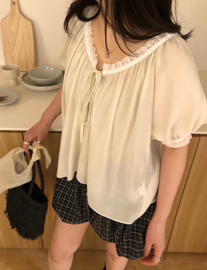 MELTED-P東大門㊣代購女裝新品休閑真品人氣職業襯衫蕾絲衫MELTED-P襯衫/蕾絲衫