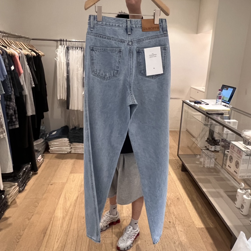 COURGETTE韓國代購㊣女裝新款熱賣真品推薦25春夏人氣牛仔褲COURGETTE牛仔褲