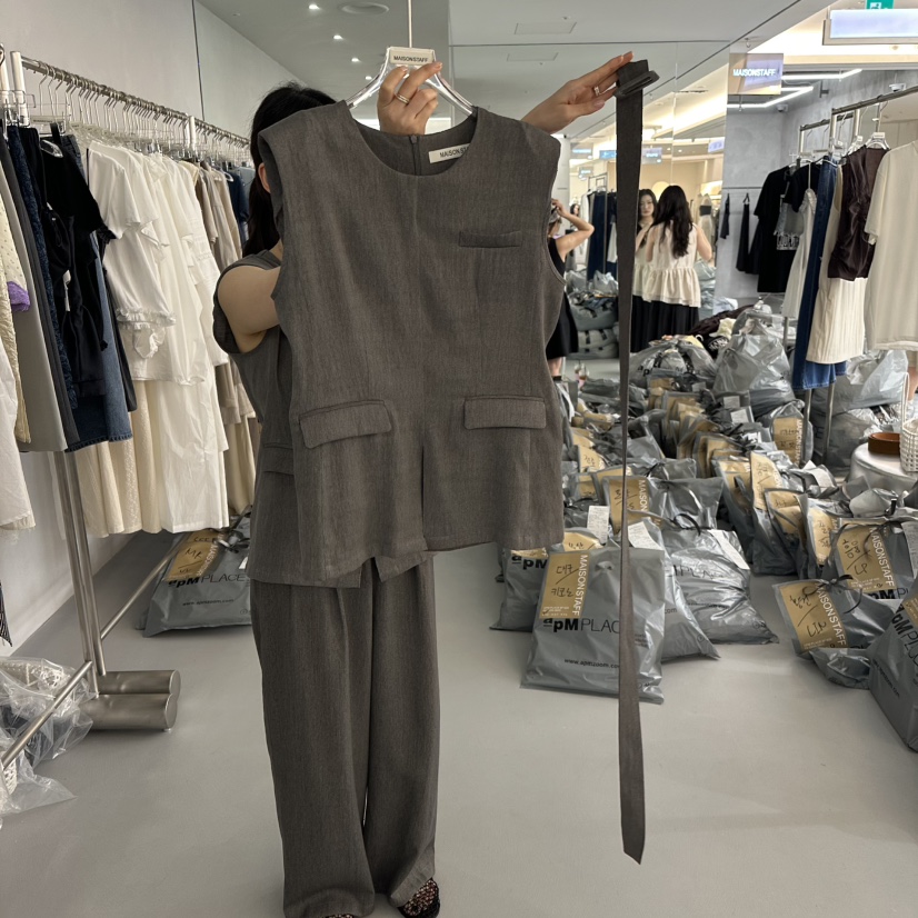 DOUBLE STANDARD/LE SMOKING/MAISONSTAFF韓國直郵㊣女裝新款休閑吊帶背心MAISONSTAFF吊帶/背心