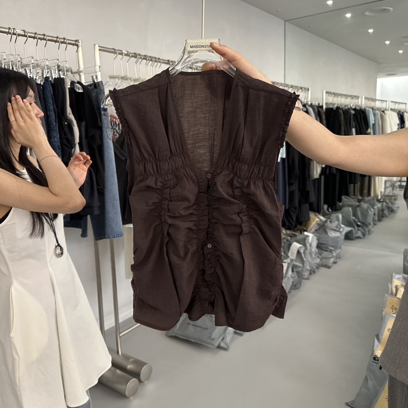 DOUBLE STANDARD/LE SMOKING/MAISONSTAFF東大門㊣代購女裝新品人氣吊帶背心MAISONSTAFF吊帶/背心圖色2