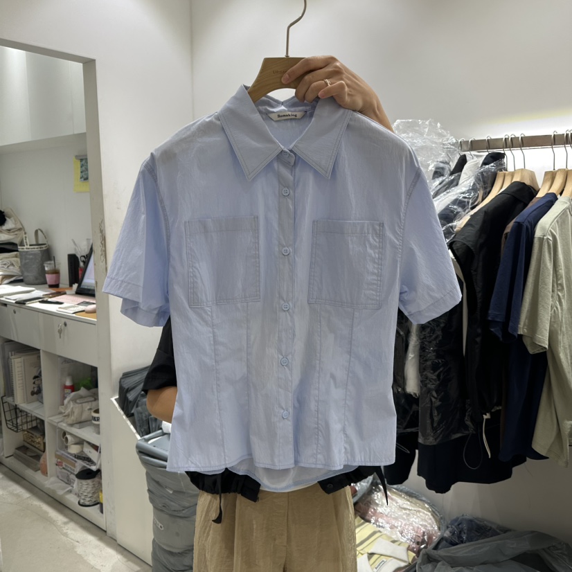 URBANSTORY/REMAKING東大門㊣實拍女士新款時尚襯衫蕾絲衫Remaking/URBANSTORY襯衫/蕾絲衫